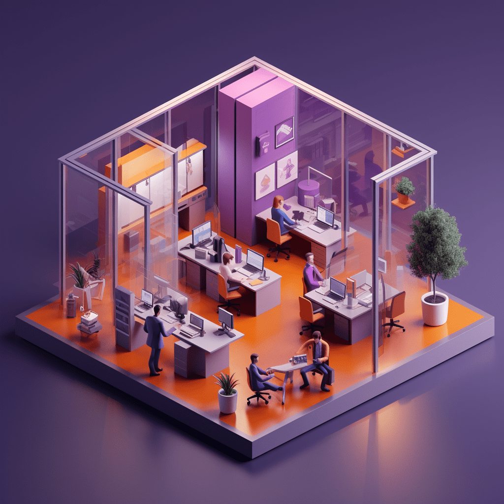 bureau isometric de Rent Tech Devices